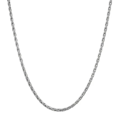 Parisian Wheat Chain in 14kt White Gold (20 inches and 0.9mm wide)