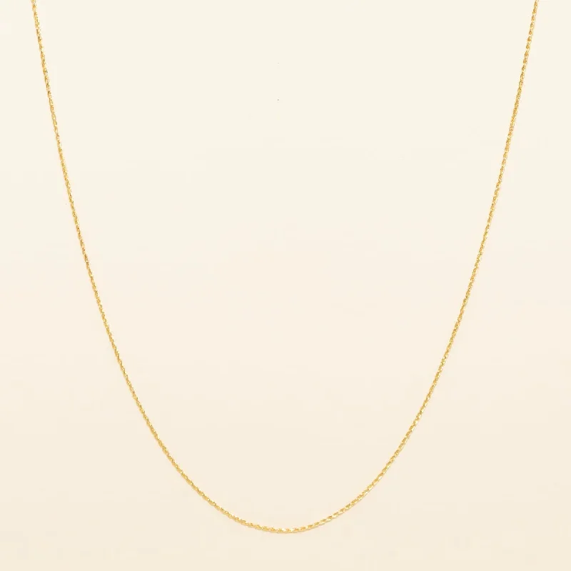 Parisian Wheat Chain in 14kt Yellow Gold (16 inches and 0.9mm wide)