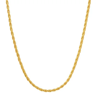 Parisian Wheat Chain in 14kt Yellow Gold (18 inches and 0.9mm wide)