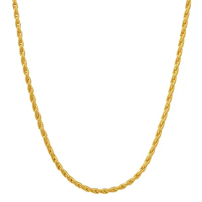 Parisian Wheat Chain in 14kt Yellow Gold (18 inches and 1.8mm wide)