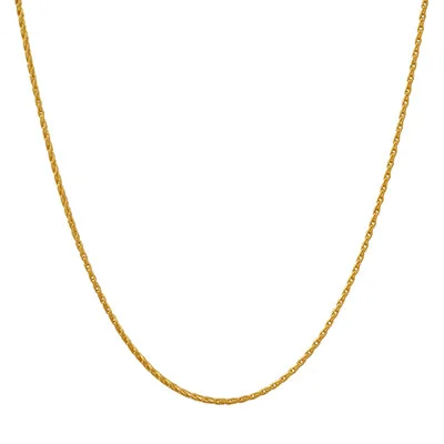 Parisian Wheat Chain in 14kt Yellow Gold (24 inches and 0.9mm wide)