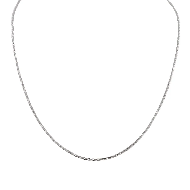 Parisian Wheat Chain in Sterling Silver (16 inches and 1.5mm wide)