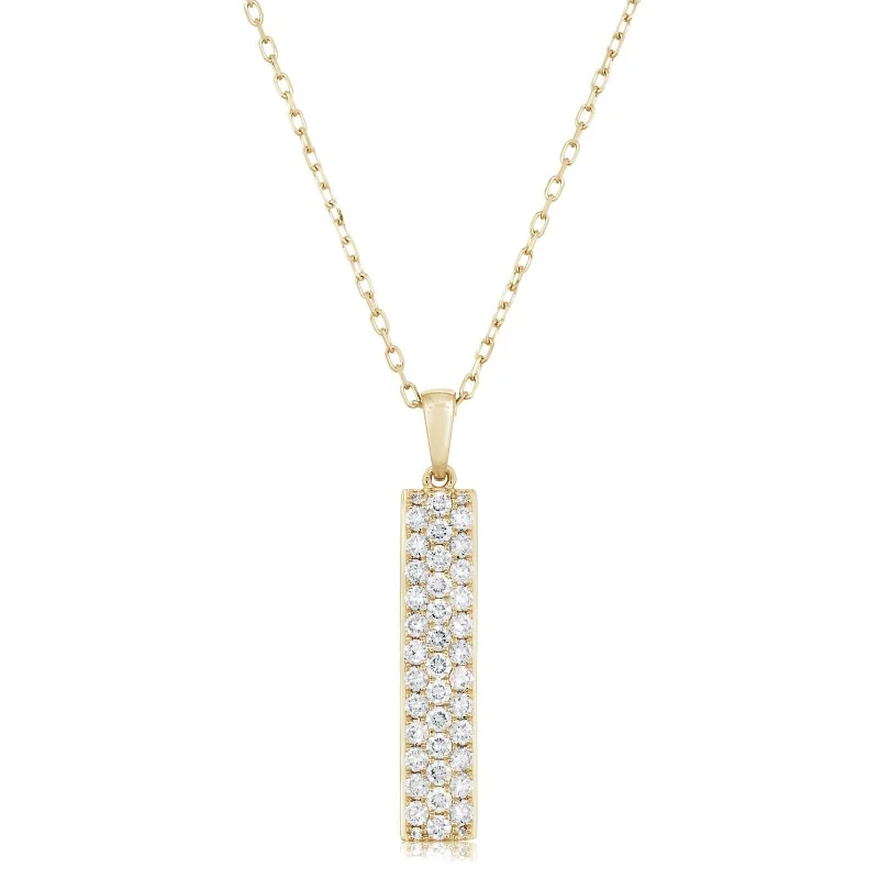 Pavé Diamond Drop Pendant Necklace