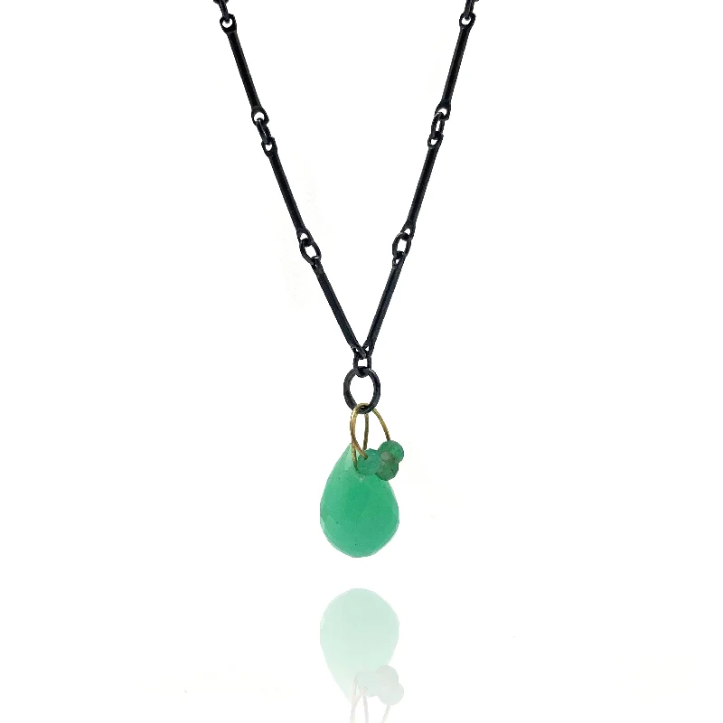 Petite Chrysoprase Pendant Necklace