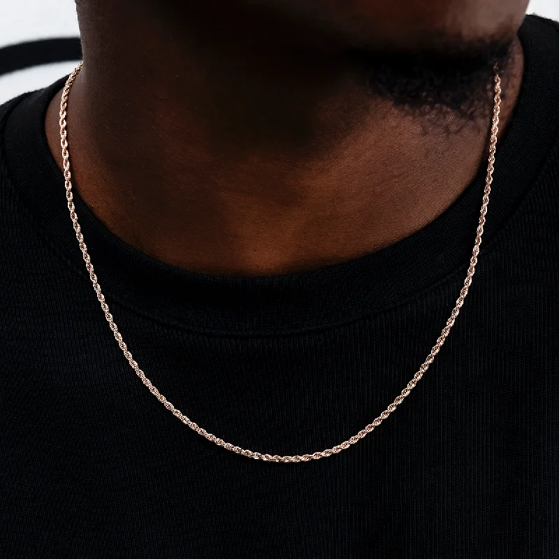 Rope Chain in Rose Gold- 2mm