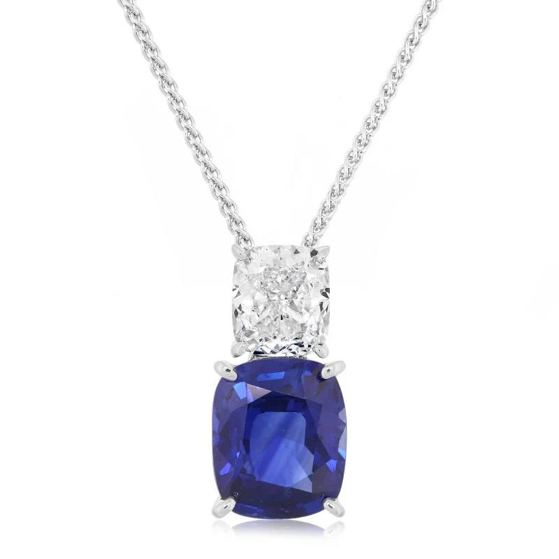 Sapphire & Diamond Pendant