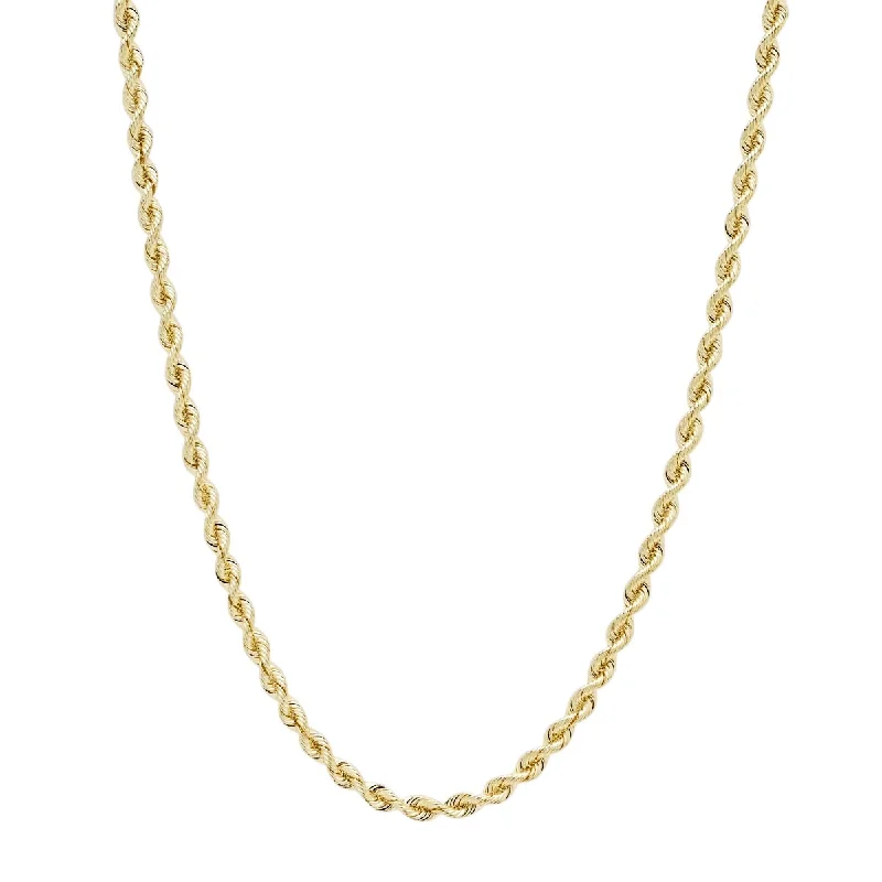 Silk Rope Chain in 14kt Yellow Gold (18 inches and 3mm wide)