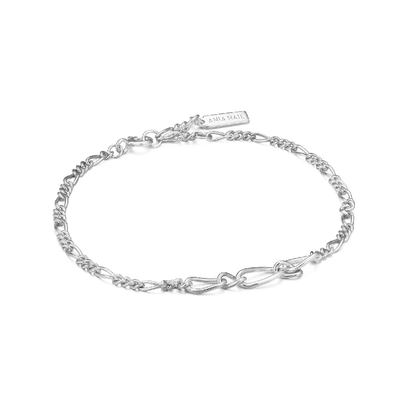 Silver Figaro Chain Bracelet