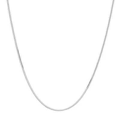 Singapore Foxtail Chain 14kt White Gold (20 inches and 1.2mm wide)