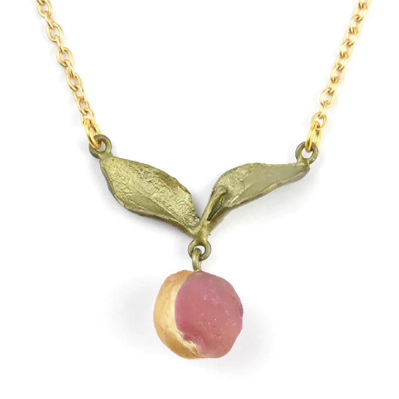 Single Peach Necklace