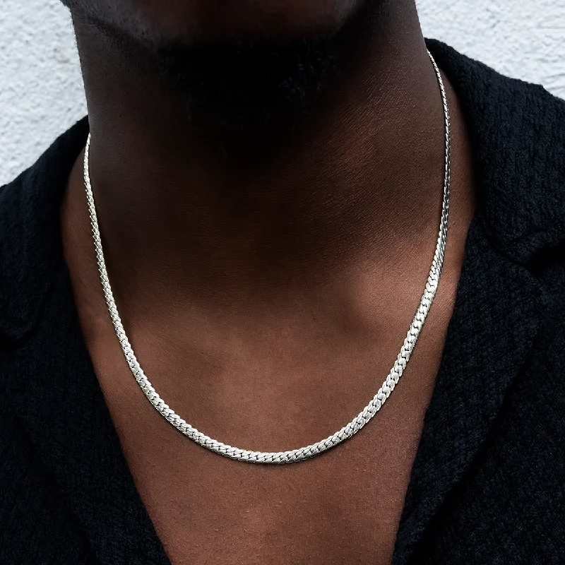 South Beach Cuban™ Chain in White Gold- 5mm