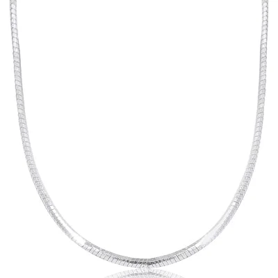 Square Snake Chain in Sterling Silver (20inches and 1.1mm)