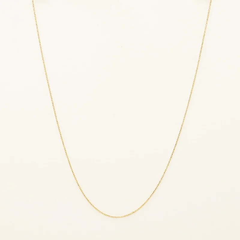 Wheat Chain in 14kt Yellow Gold (16 inches and 0.75mm wide)