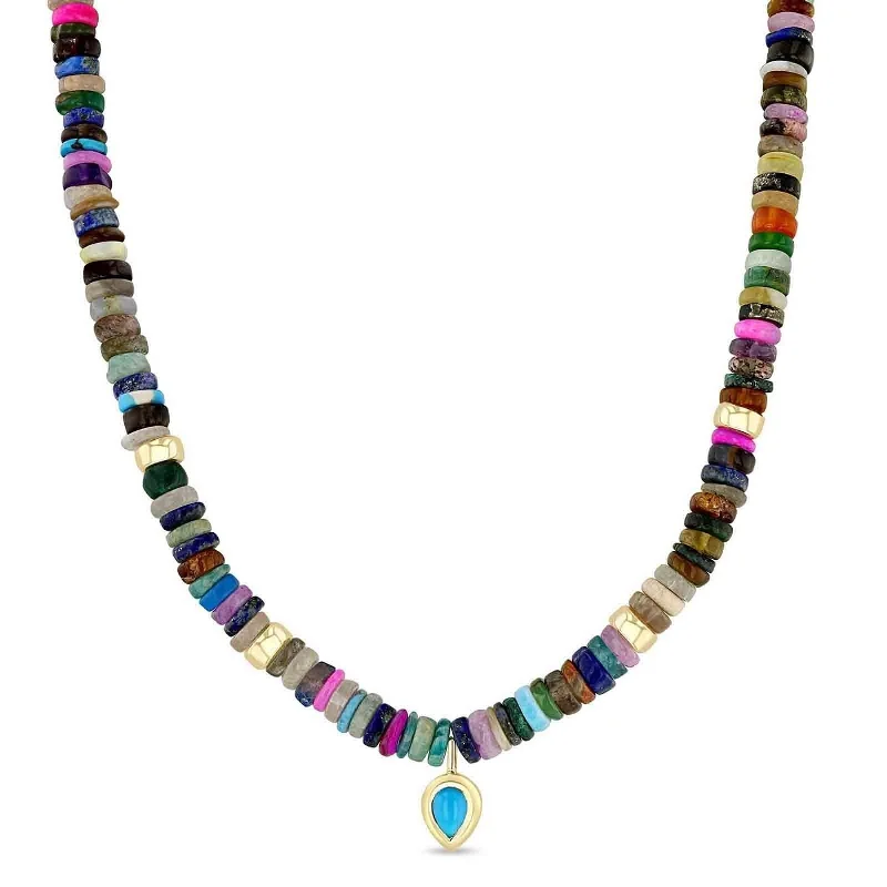 ZOE CHICCO Dark Tone Opal Bead Necklace