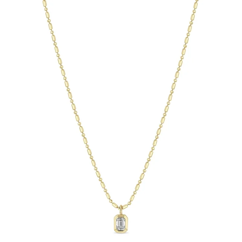 ZOE CHICCO Emerald Cut Diamond Pendant