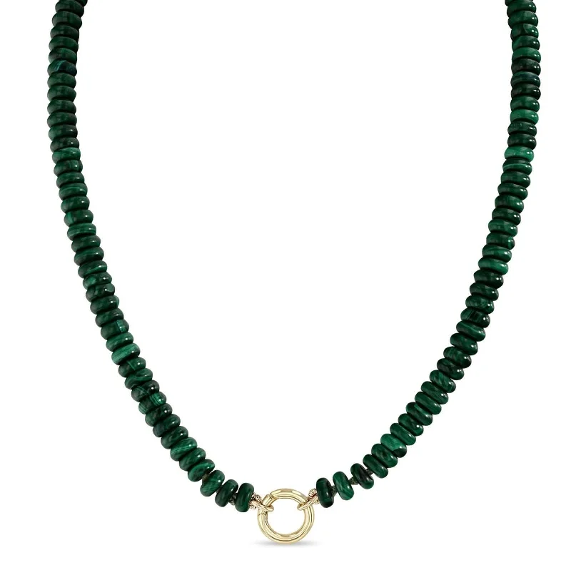 ZOE CHICCO Malachite Beaded Necklace